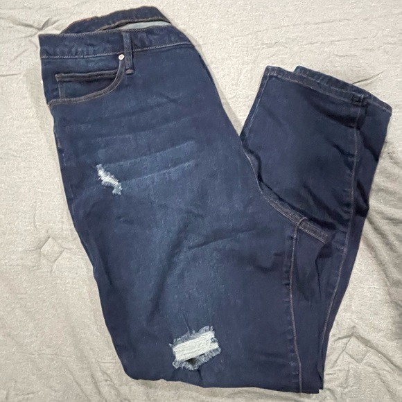 *BNWT* JustFab Blue Distressed Denim Jeggings - Picture 5 of 5